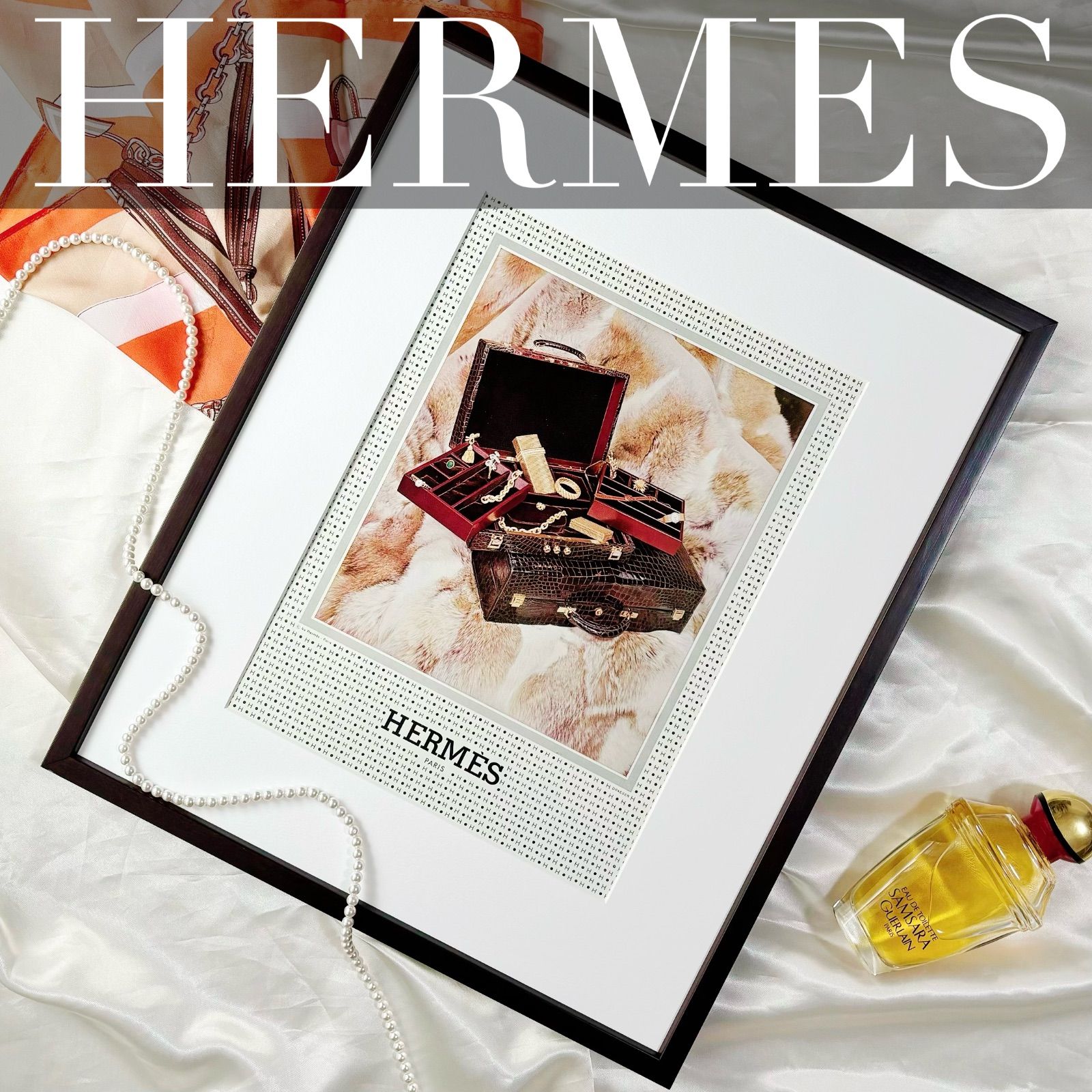 1960年代 広告＞HERMES エルメス ポスター ヴィンテージ アート 