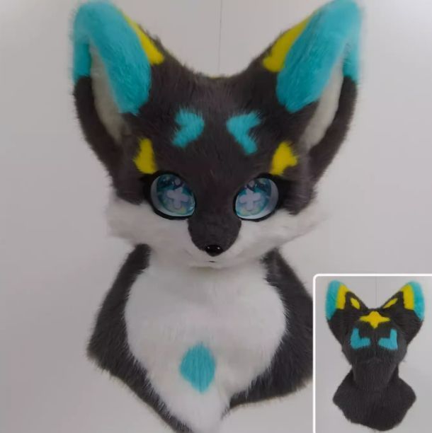 着ぐるみヘッド 犬 短毛タイプ NO.22 最 猫 全頭ヘッド ケモノ マスク ファースーツ ぬいぐるみ コスプレ コスチューム kigurumi
