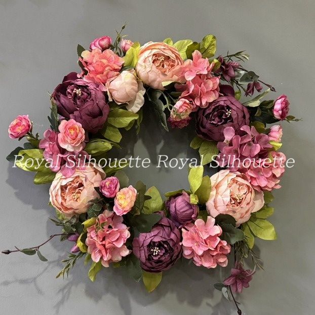 リース フラワー 花 インテリア ピンク パープル 壁掛け リース フラワー 花 インテリア ピンク パープル 壁掛け