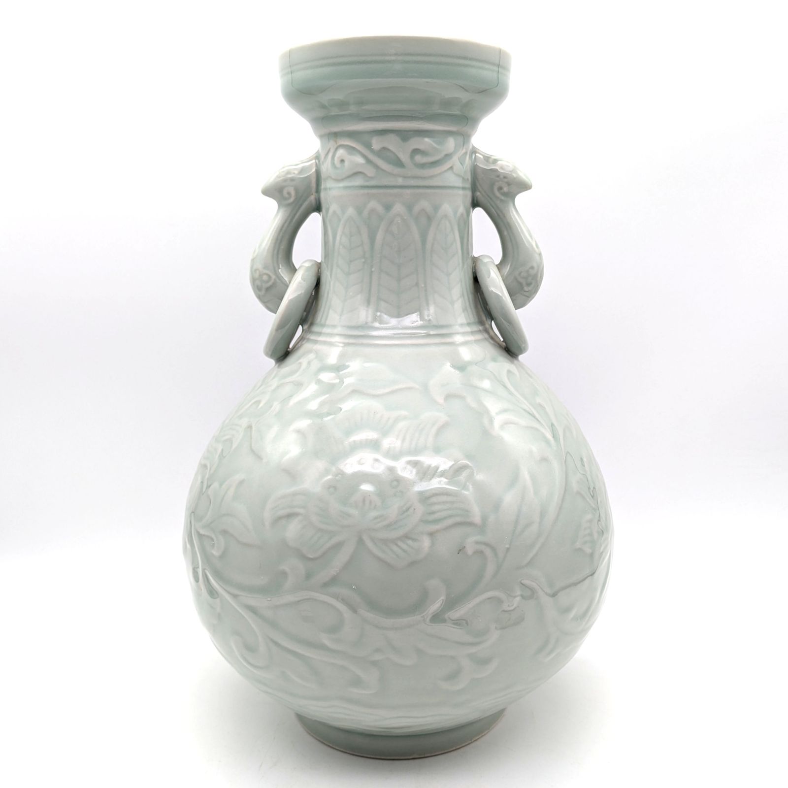 龍泉窯 青磁 花瓶 壺 龍泉中國 中国古美術 中国・龍泉窯・青磁・花瓶・花器・花生・壺・No.241117-22・梱包サイズ