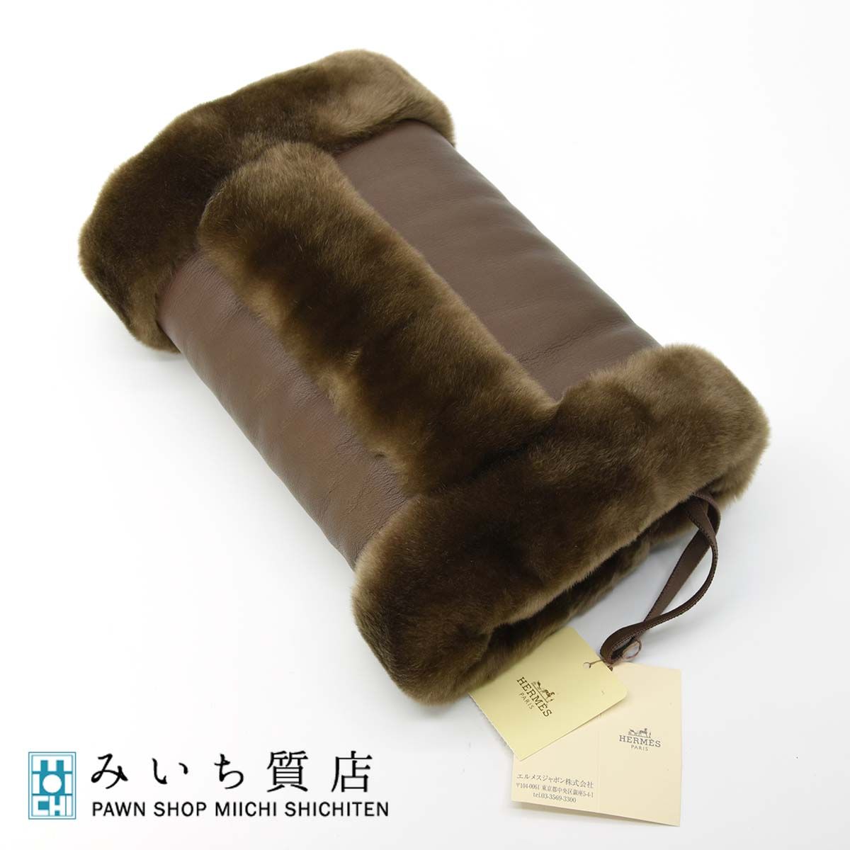 ラメルさん　専用　エルメス　手袋 HERMES エルメス 手袋 ヌートリア ラムスキン H1397 - メルカリ