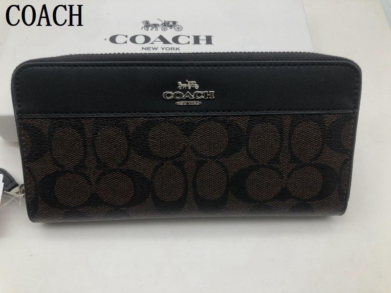 コーチ COACH 長財布 財布 シグネチャー アコーディオンラウンドジップウォレット新品 未使用 贈り物F76873 w014