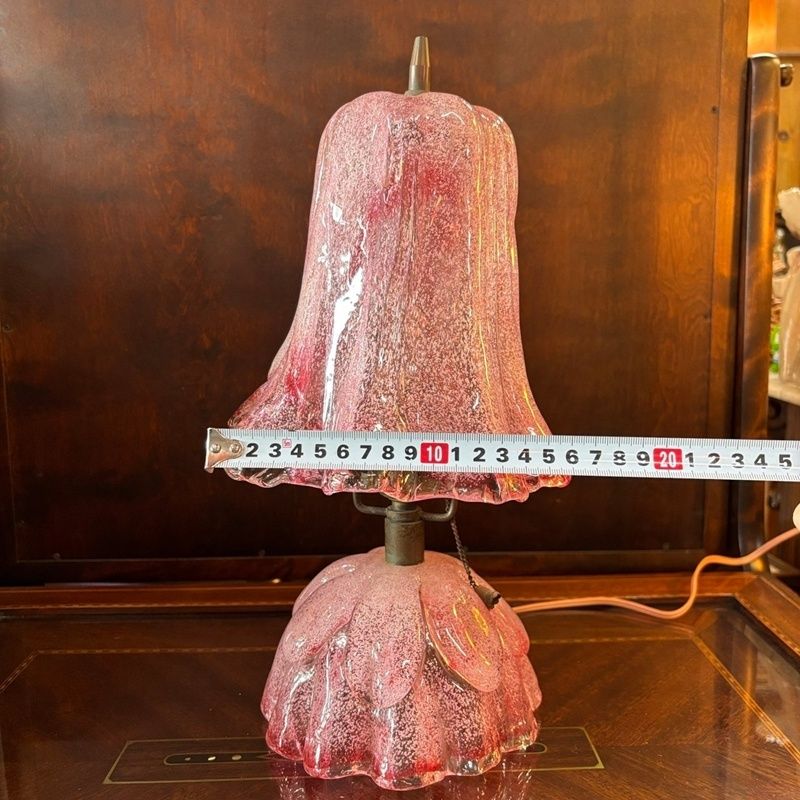 岩田ガラス ヴィンテージ 卓上照明 36cm テーブルランプ ナイトランプ 