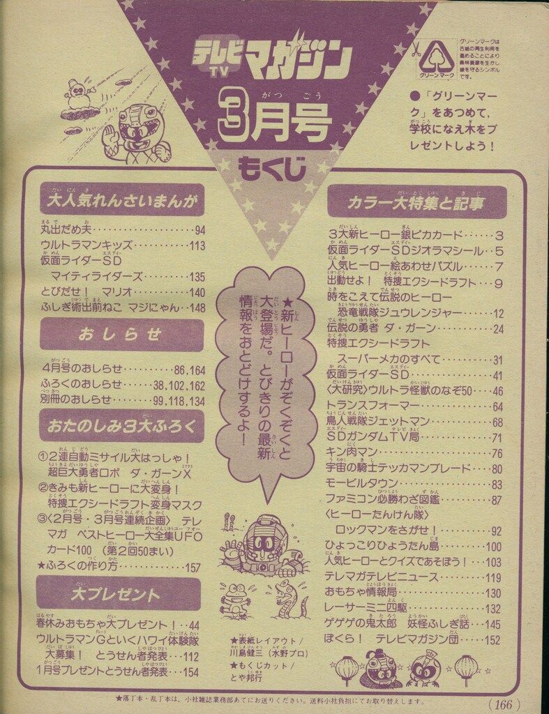 講談社 1982年(昭和57年)の漫画雑誌 本誌のみ テレビマガジン 1982年