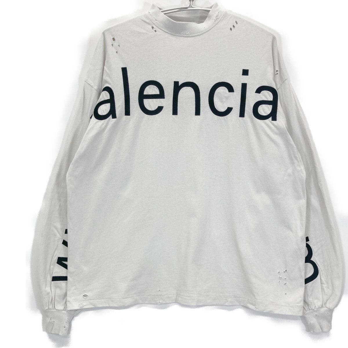 BALENCIAGA バレンシアガ 2022年 739027 長袖Tｼｬﾂ ﾀﾞﾒｰｼﾞ加工 L