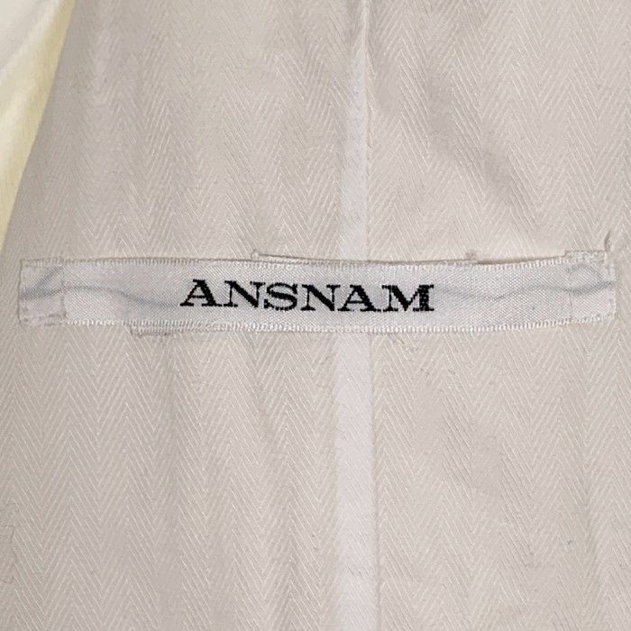 ANSNAM アンスナム リネン ダブルチェスターコート ナチュラル Size 1