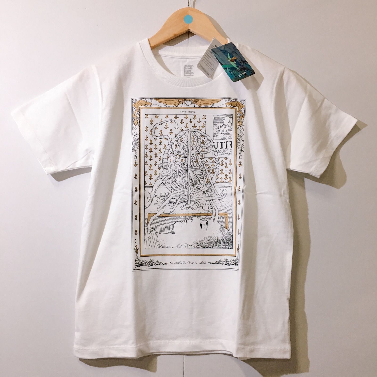 美品】タグ付き Moebius メビウス graniph グラニフ Tシャツ 白 メンズ