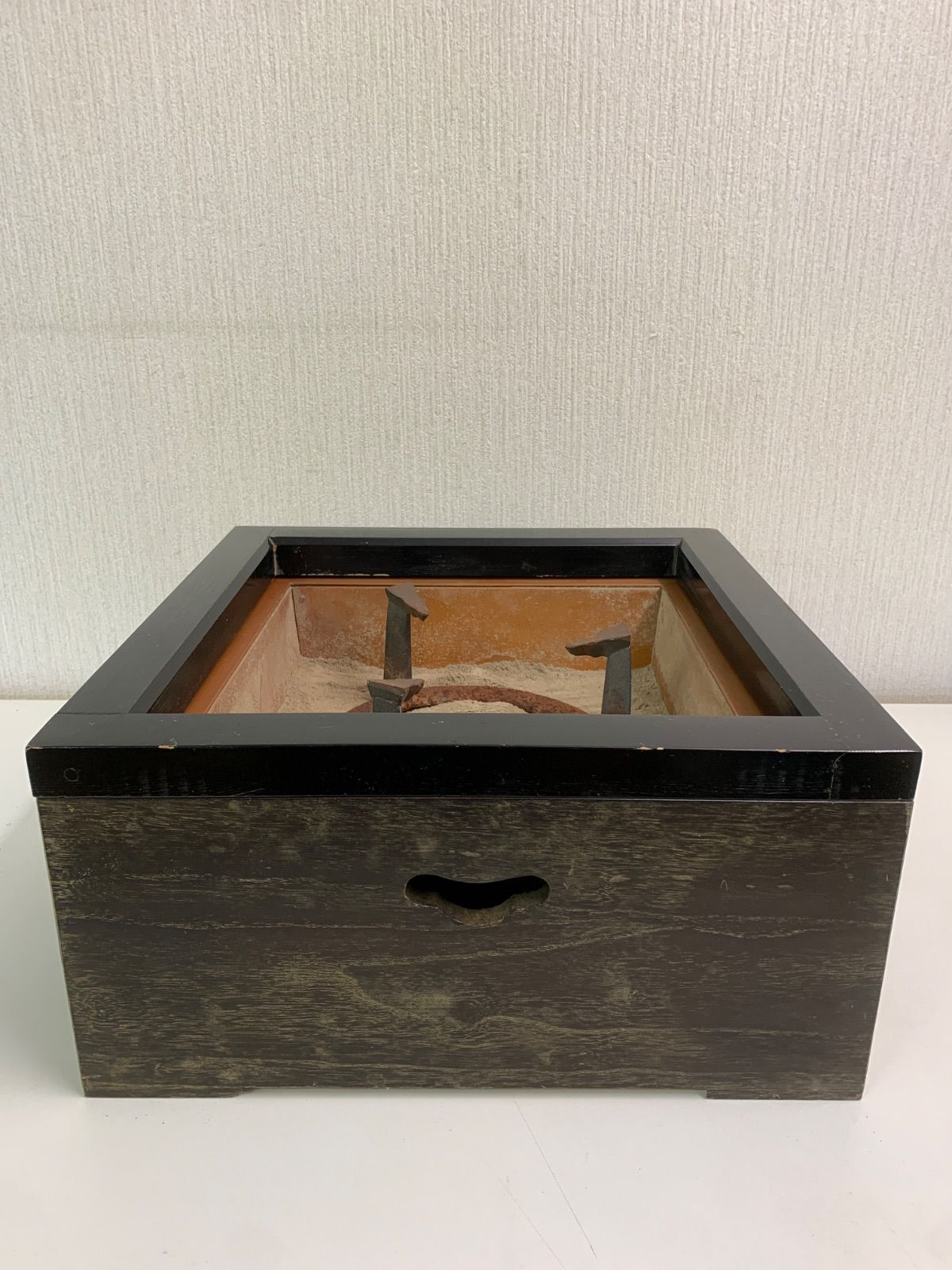 フォロー割対象商品 茶道具 角火鉢 秀峰庵造 木地置炉