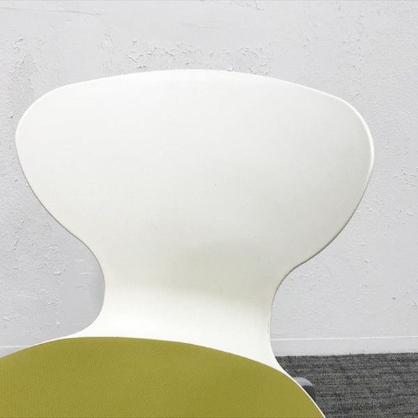 スタッキングチェア 2脚 肘付 ザーマスII オレンジxホワイト オフィス