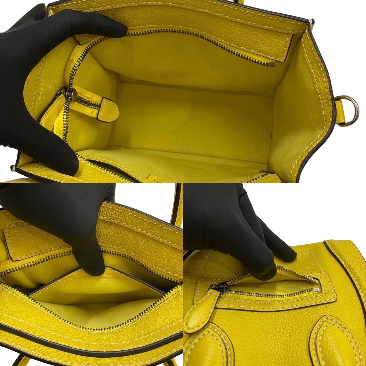 人気モデル✨CELINE ラゲージ ナノショッパー イエロー ハンドバッグ CELINE セリーヌ ハンドバッグ 2WAY LUGGAGE NANO ラゲージ ナノ