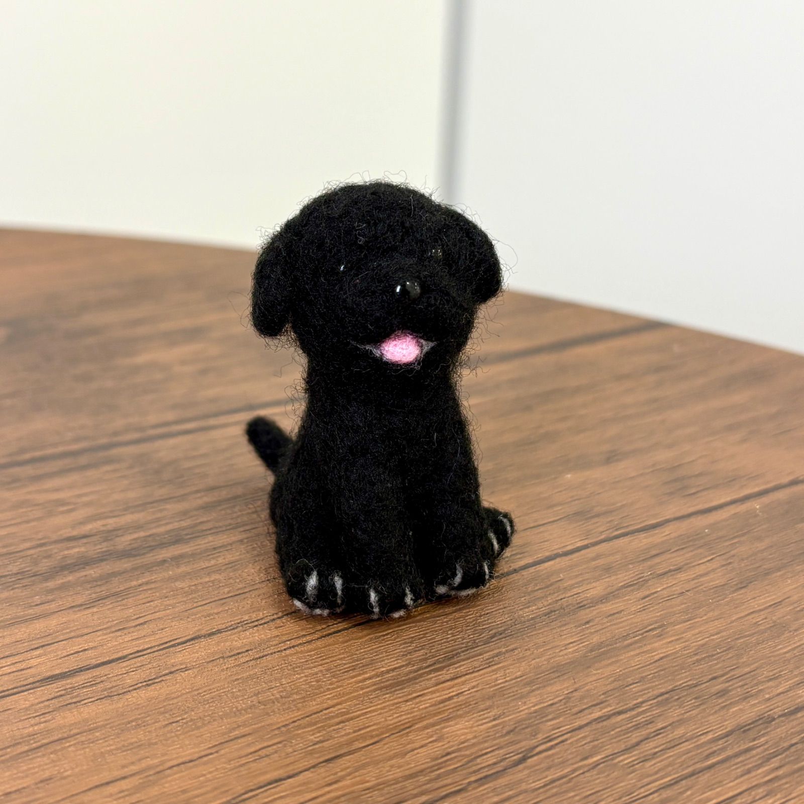 羊毛フェルト 犬 トイプードル ブラック 羊毛フェルト 犬 トイプードル ブラック