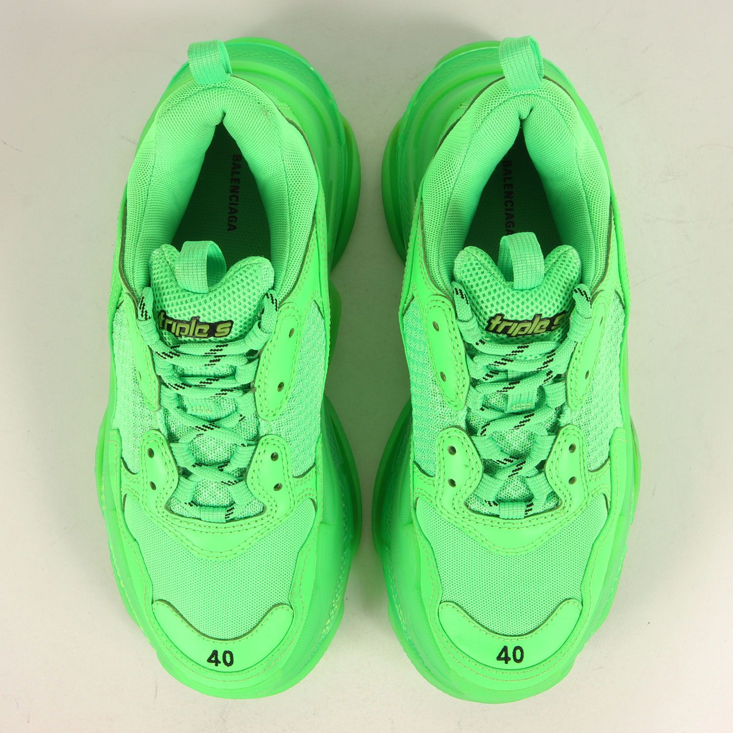 バレンシアガ トリプルS クリアソール ネオングリーン 41