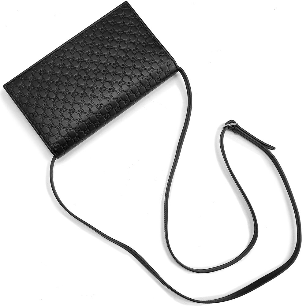 【未使用保管品】グッチ 2way ショルダーウォレット マイクロシマレザー GG グッチ クラッチ セカンドバッグ ショルダーウォレット 2way