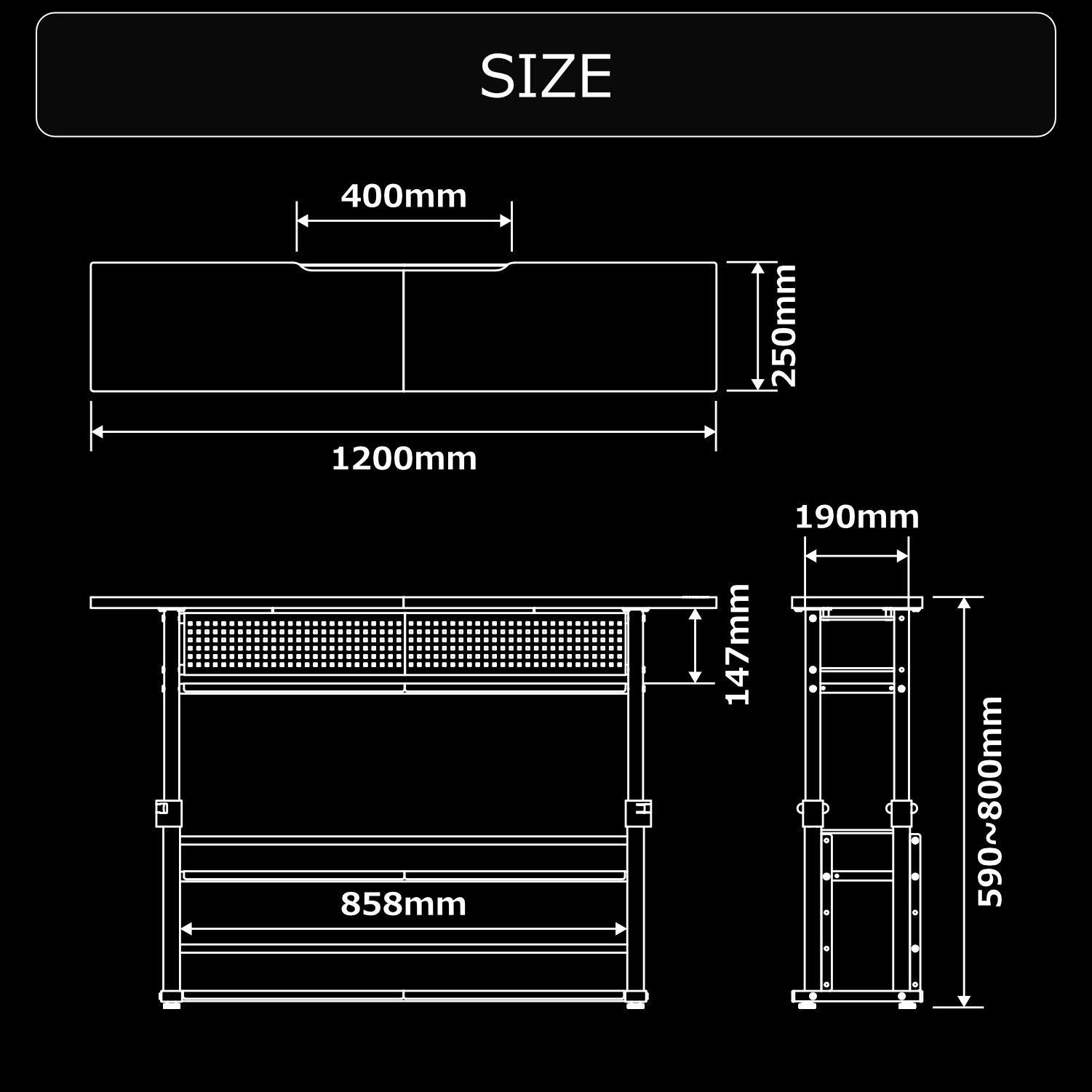 特価セール】) ) cm cm 59~80 高さ ブラック 25 奥行 × 120 幅 ( スタンド BHC-1200H-BK ディスプレイ  モニター台 昇降式 エクステンションデスク バウヒュッテ Bauhutte( - メルカリ