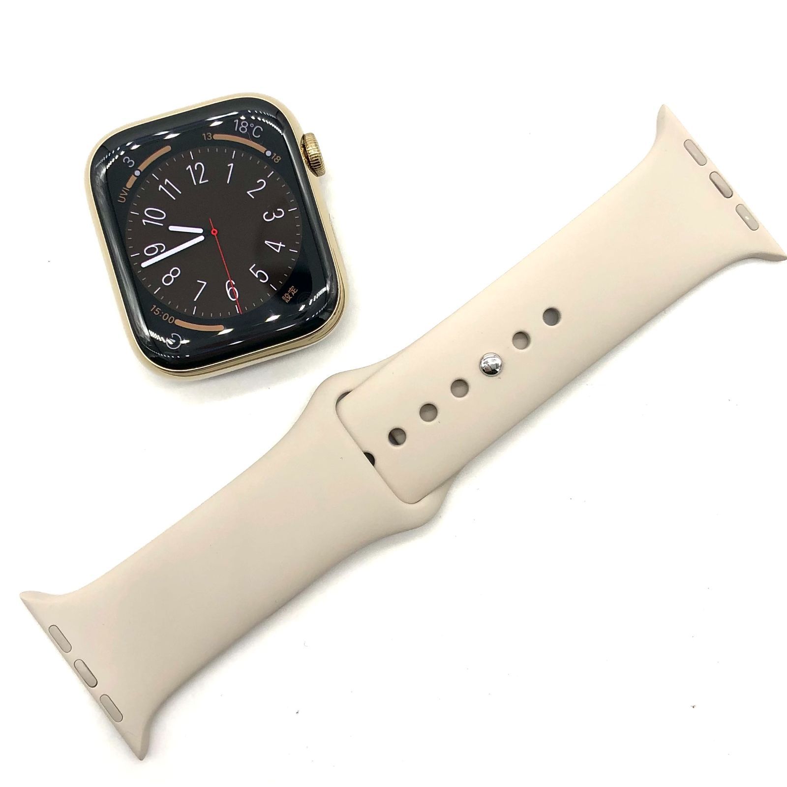 ▽Apple AppleWatch Series8 45mm GPS+Cellularモデル ゴールド 