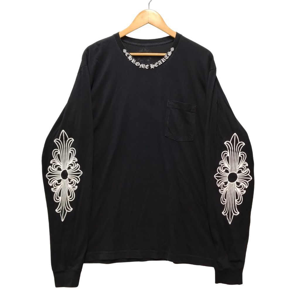 希少品◆送料込【CHROME HEARTS】フローラルクロス 長袖 Tシャツ 希少品◇送料込【CHROME HEARTS】フローラルクロス 長袖 Tシャツ