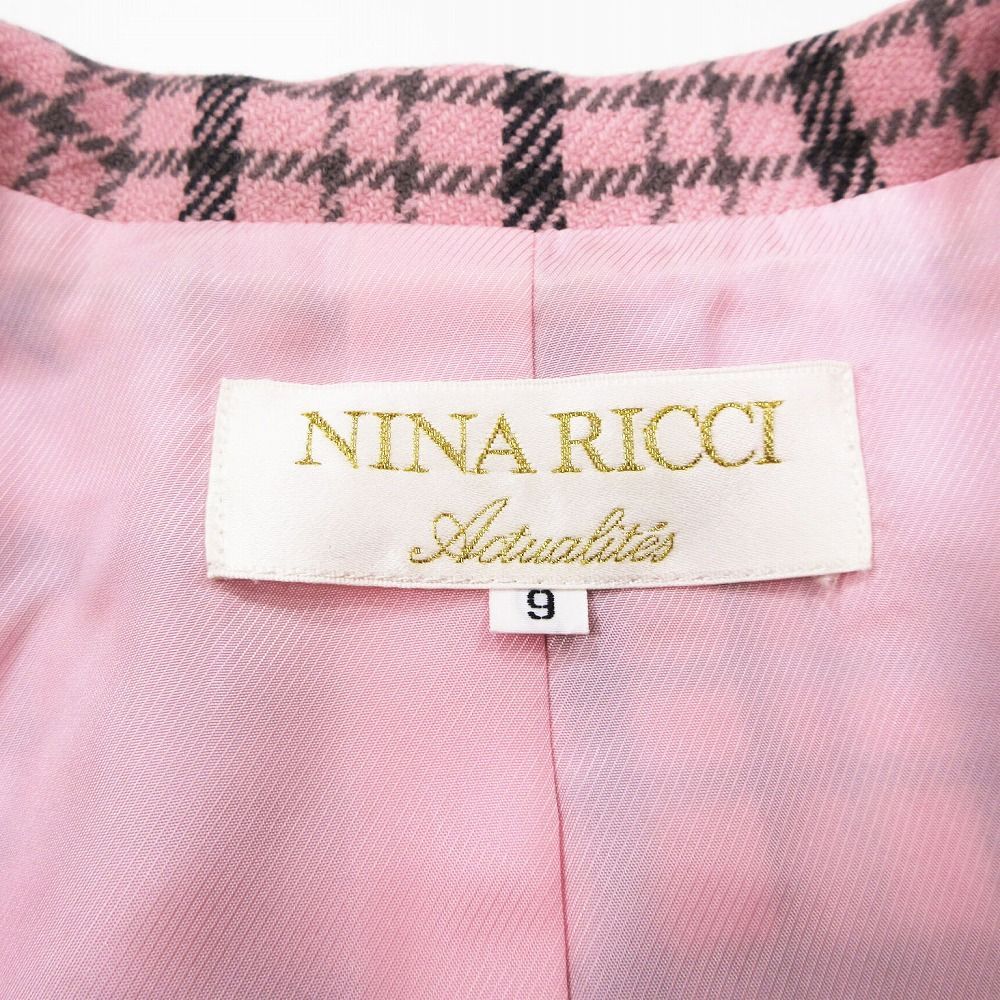 Vintage NINA RICCI ニナリッチ チェック柄 ダブル クロップド