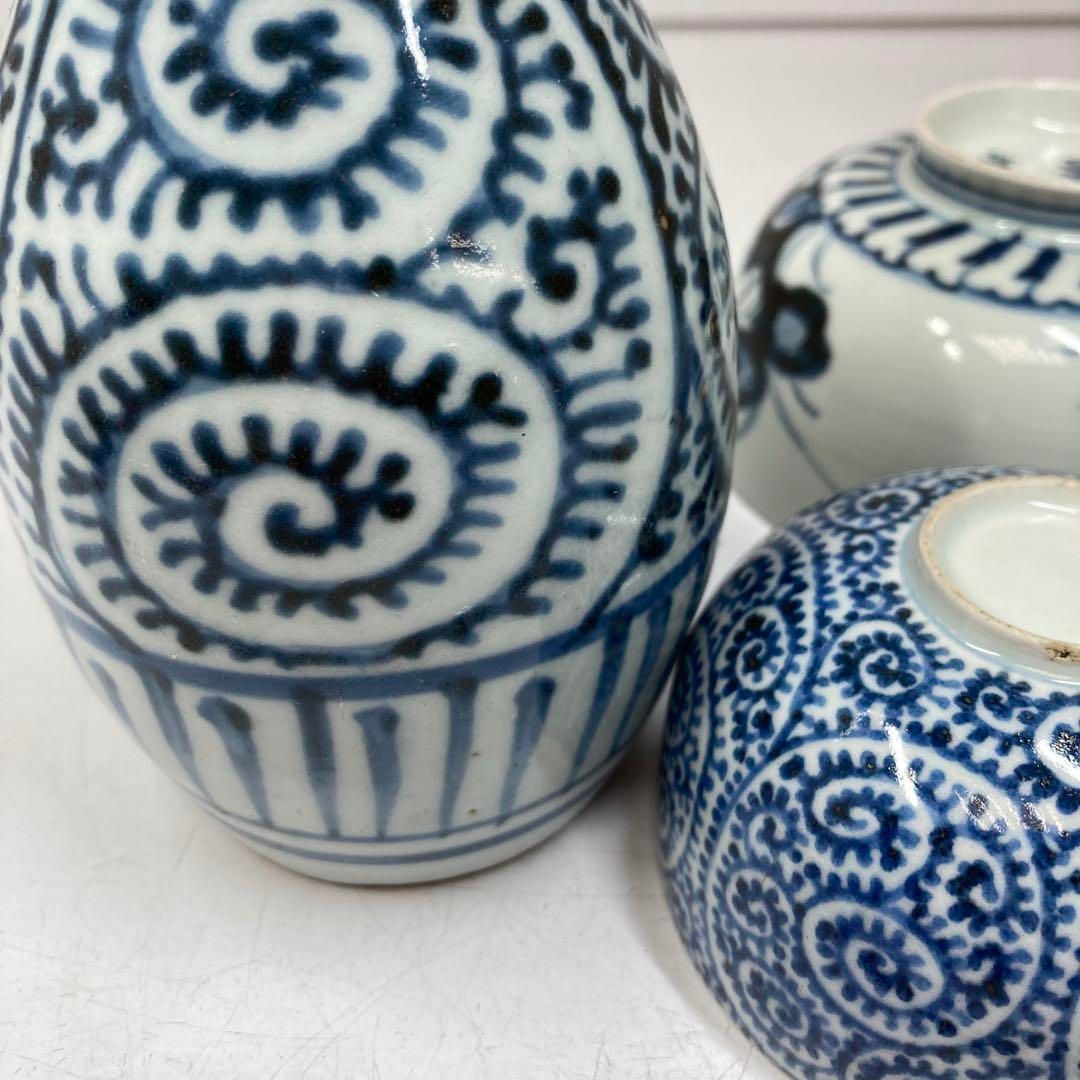 古伊万里　蛸唐草文など3点　東Y5-0629① 古伊万里 蛸唐草文など3点 東Y5-0629① 古伊万里 染付 蛸