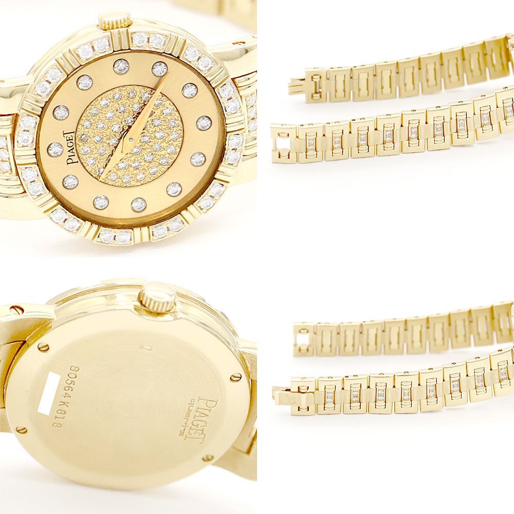 電池交換済 PIAGET ピアジェ ダンサー 80564 K818 ダイヤモンド K18YG
