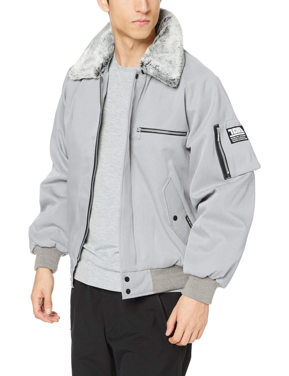 Size M_Color 37シルバー 寅壱 2530-124 パイロットジャンパー 2530 メンズ 37シルバー 日本 M 日本サイズM相当