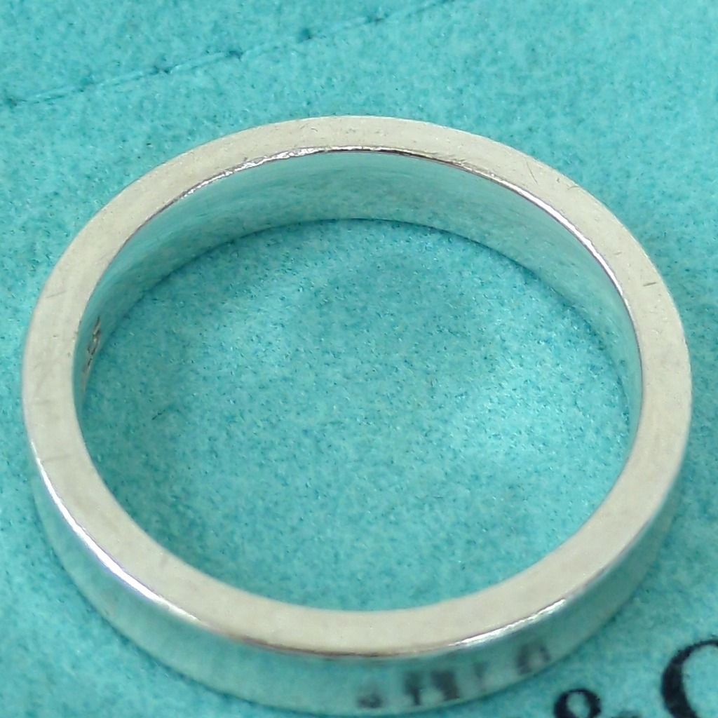 【美品】16号 Tiffany ティファニー 1837 ナローリング SV925 ティファニー 1837 ナローリング 約#14 SV925