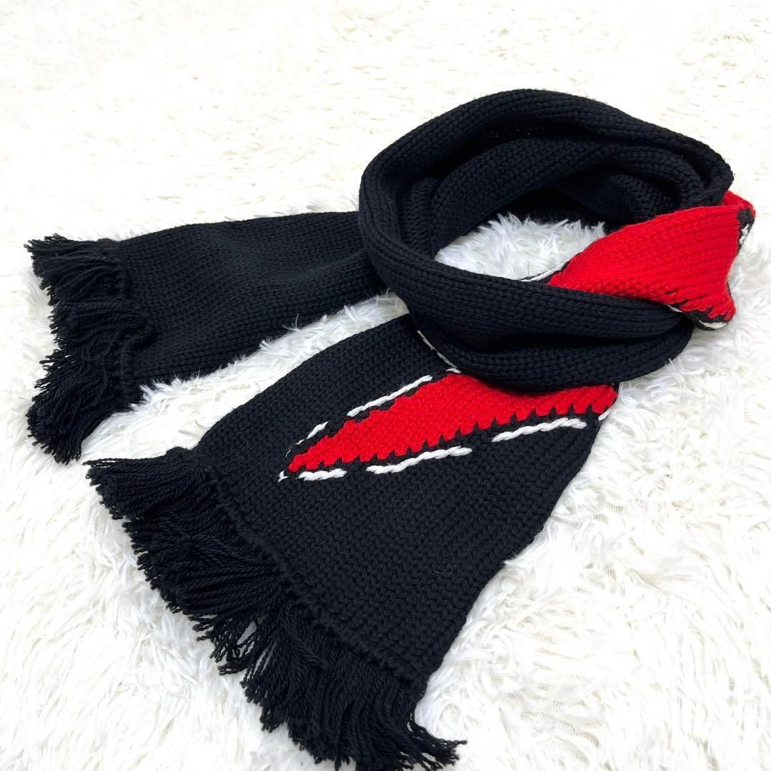 BLACK PRADA プラダ マフラー イナズマ サンダー メンズ ブラック 黒