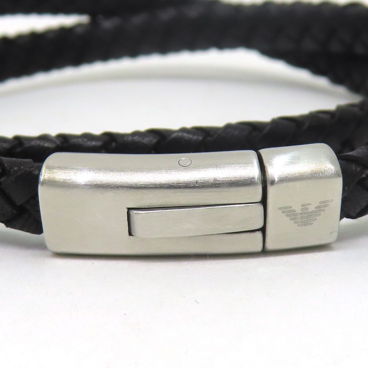 EMPORIO ARMANI ブレスレット EGS2176040 2重巻き BLACK Amazon.com: Emporio Armani EGS2176040 Mens Signature Black