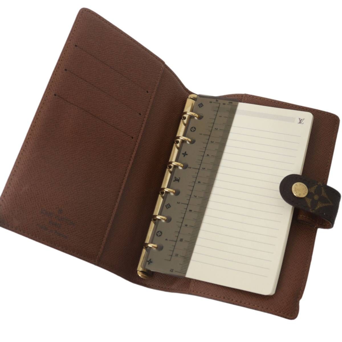 Louis Vuitton 手帳カバー モノグラム ブラウン ルイヴィトン LOUIS