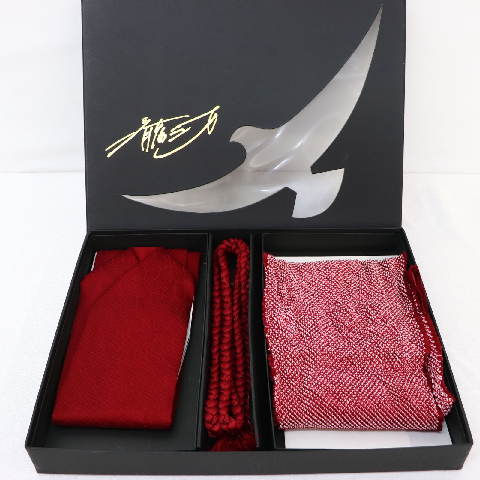 337◇◇ 小物セット◇◇ 斉藤三才 重ね衿・帯締め・絞り帯揚げ 3