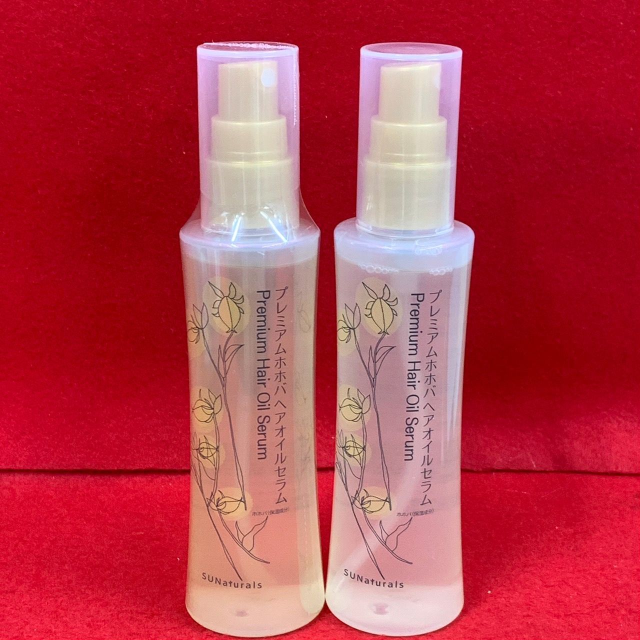 サンナチュラルズ　プレミアム　ピュアジェイ　ヘアオイルセラム　ヘアトリートメントオイル　洗い流さないタイプ　100ml×2本セット　　Kす7