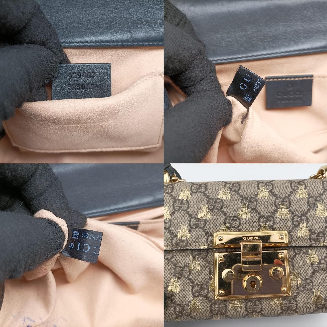 グッチGucciパドロックブラウンPVCコーティングキャンバス409487H033575788