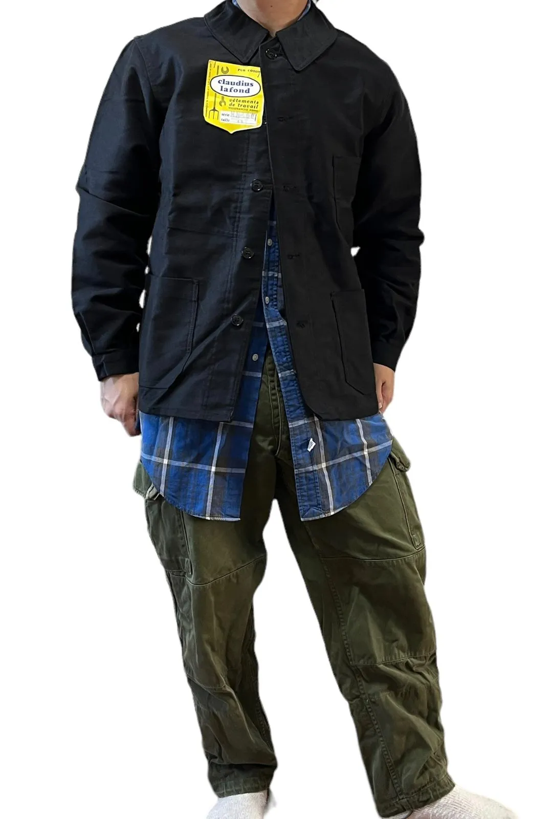 Claudius Lafond】50s〜60s Black Moleskin Coverall EURO 
