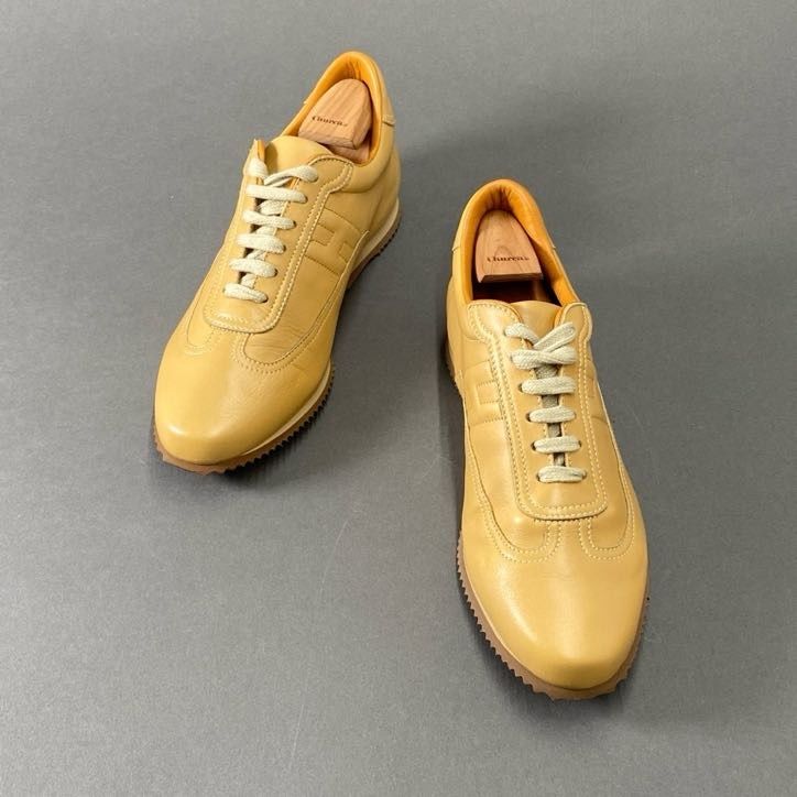 3h14 《美品》 HERMES エルメス Quick Leather Sneakers クイック 