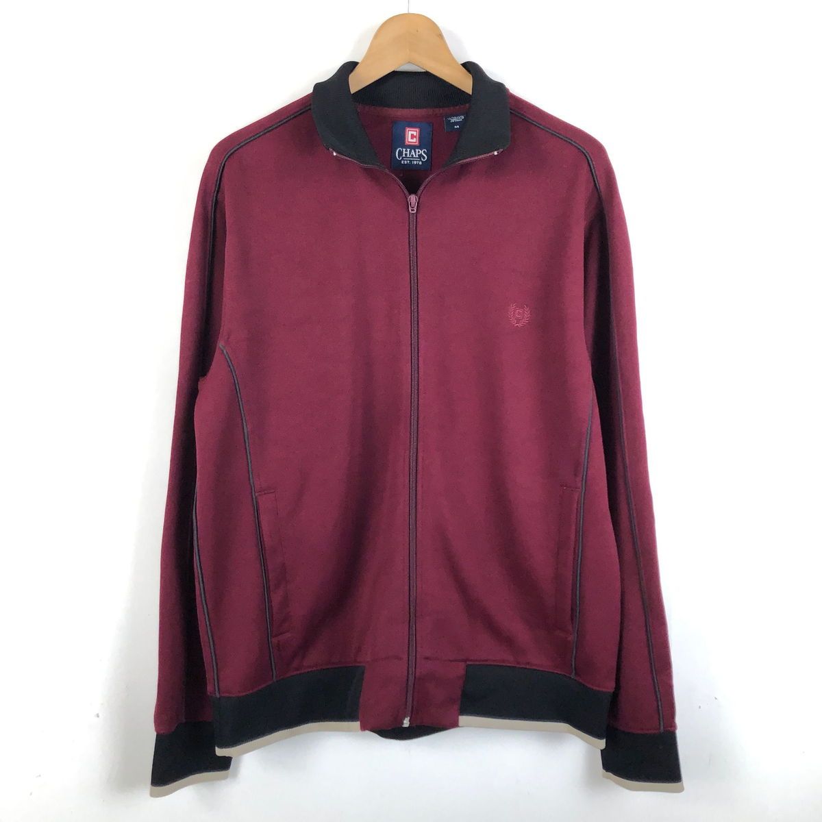 【古着】 CHAPS チャップス ラルフローレン ジャージ トラックジャケット パイピング 90年代 ワイン系 メンズM 【中古】 n052221