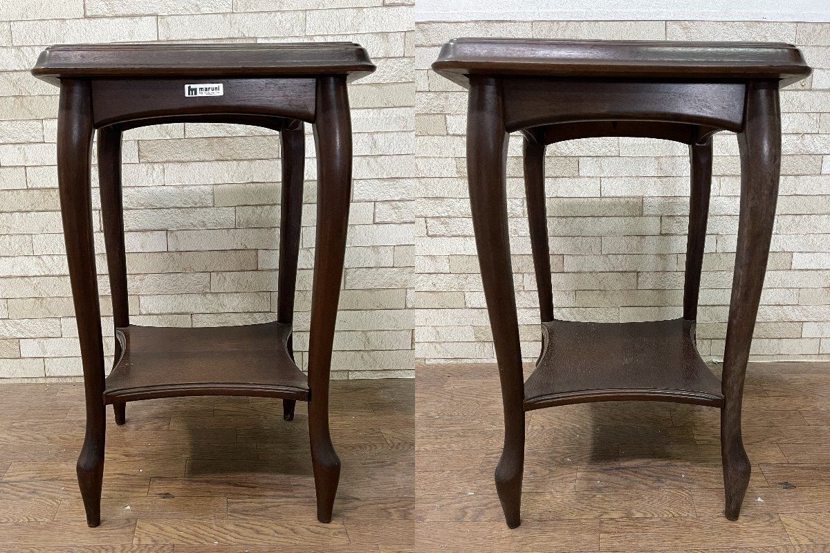 maruni ベルサイユ ブビンガ 電話台 サイドテーブル 花台 飾り台 猫脚 ○maruni マルニ ベルサイユシリーズ ブビンガ 電話台 サイドテーブル