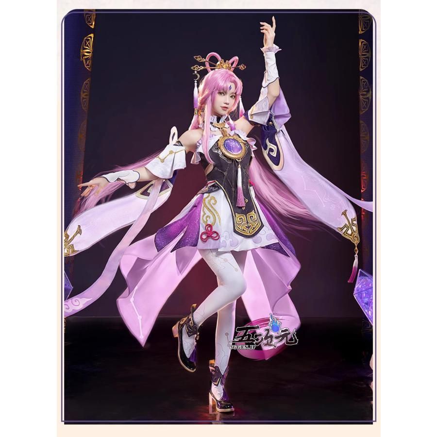 新発売 猫屋小舗 崩壊スターレイル コスプレ 崩スタ 符玄 ふげん 衣装 ウィッグ 靴 追加 CS09019BJ ハロウィン