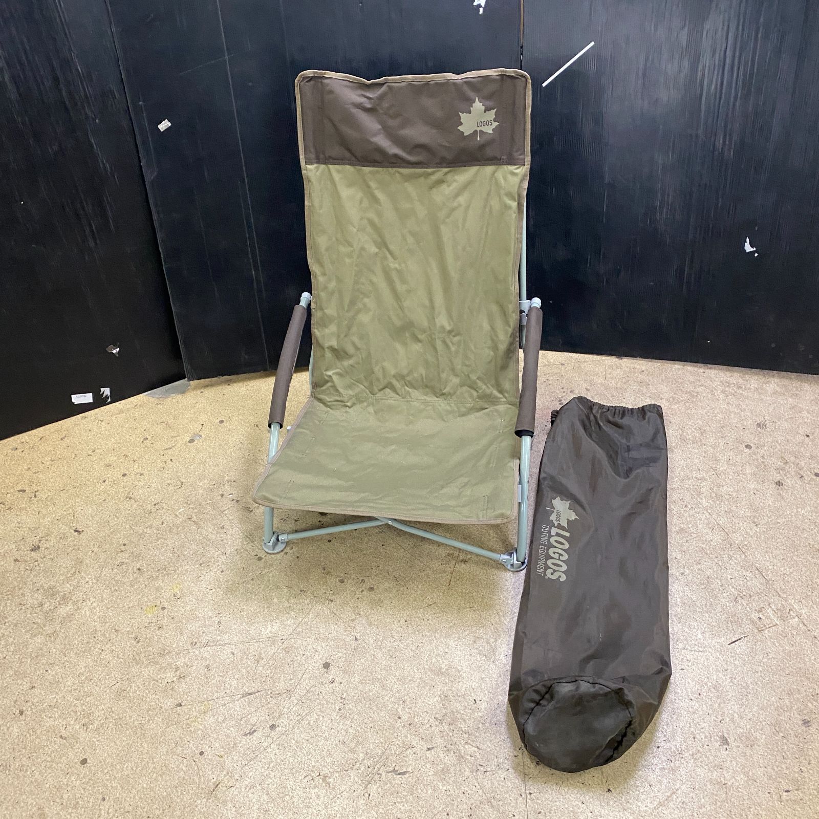 新品 LOGOS Life ハイバックあぐらチェアプラス 二脚セット 折り畳み