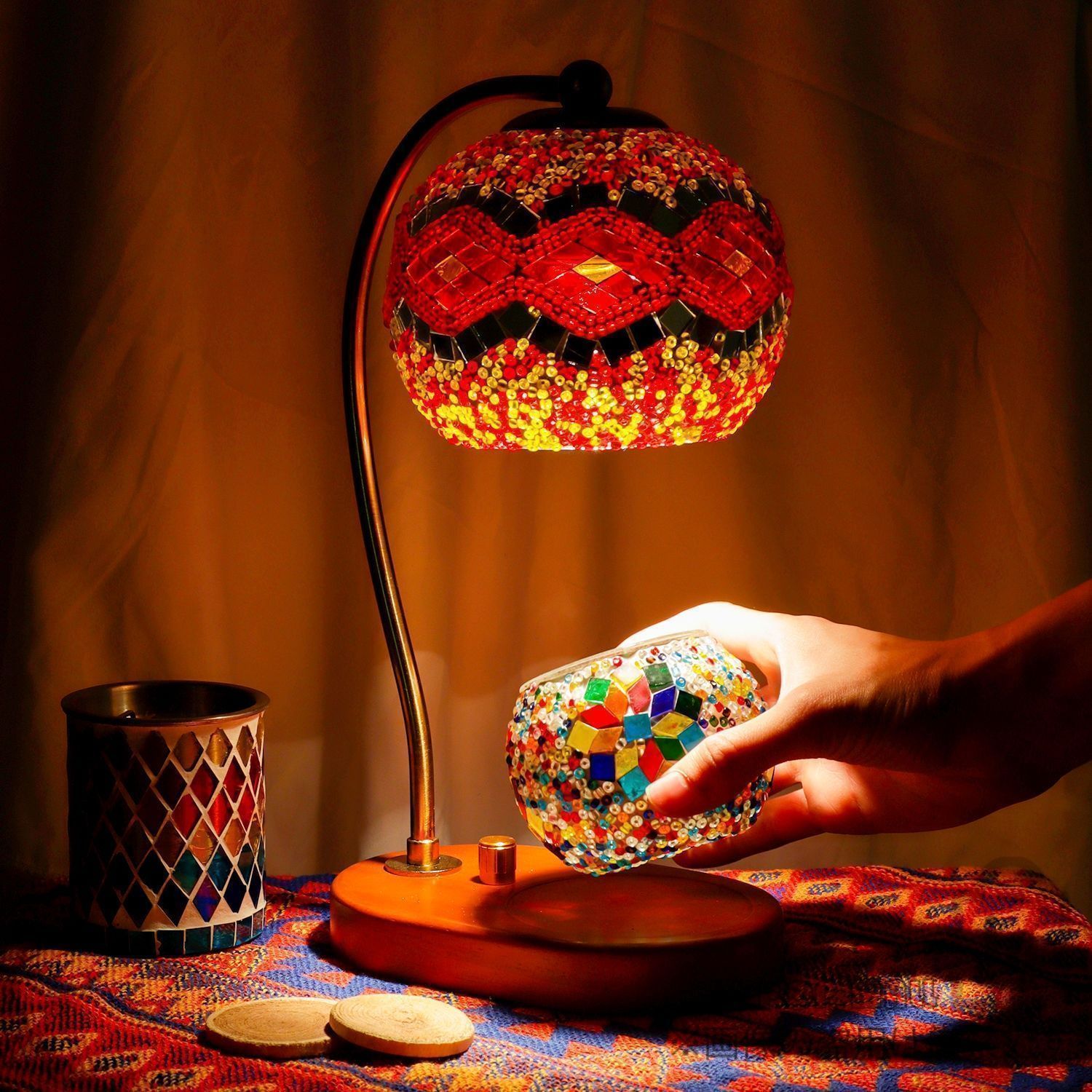 フロストガラスシェード テーブルランプ イタリアンマーブル フロストガラス フラワーシェード テーブルランプ イタリアン マーブル