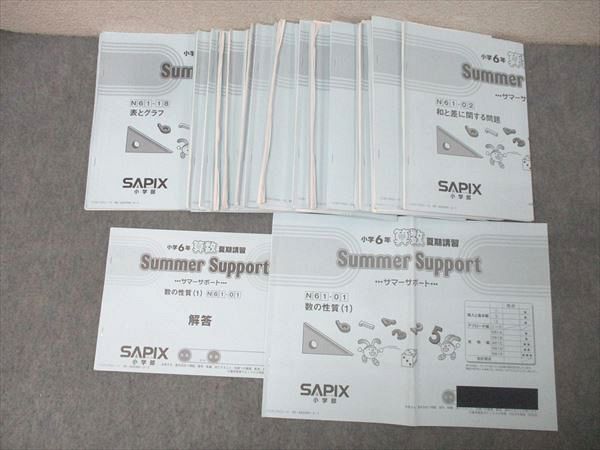 SAPIX 6年生 サマーSAPIX18冊セットN61-18からN61-01 SAPIX 6年生 サマーSAPIX18冊セットN61-18からN61-01