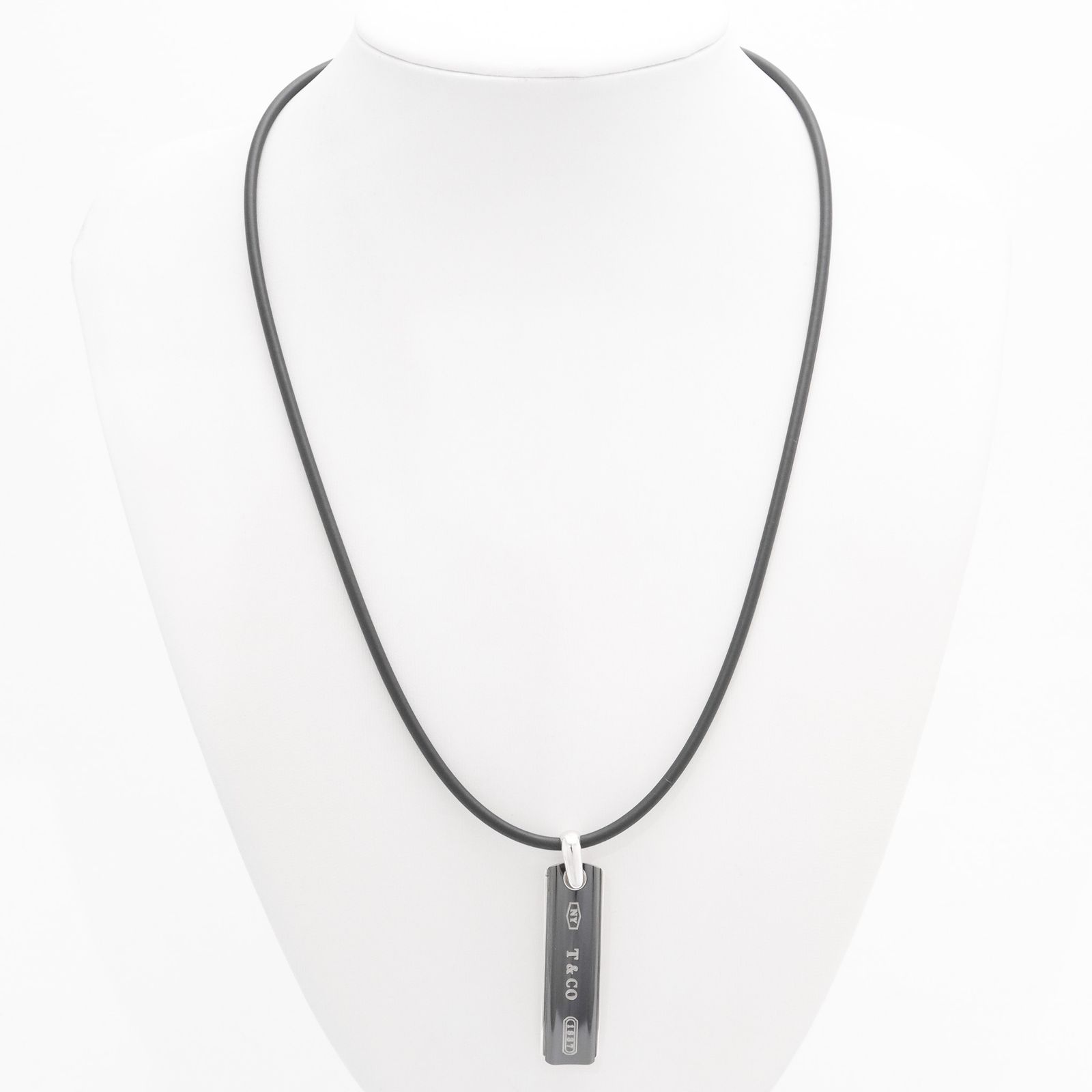 TIFFANY&Co. 1837 チタン ラバーコード ネックレス AG925