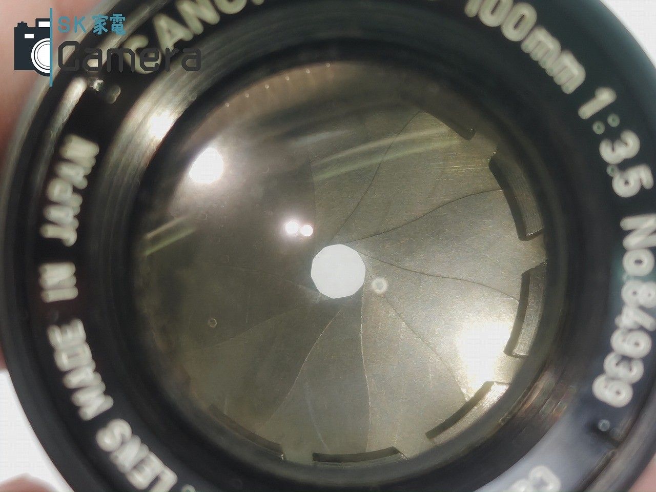 中古】 Canon LENS 100mm F3.5 L39 キャノン 革ケース付