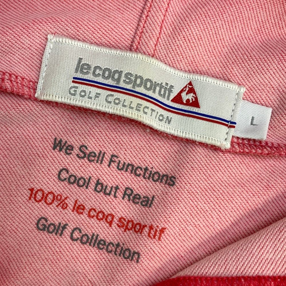サイズ：L LE COQ GOLF ルコックゴルフ  半袖ワンピース ボーダー柄 ピンク系 [240101423243] ゴルフウェア レディース ストスト サイズ：L LE COQ GOLF ルコックゴルフ 半袖ワンピース ボーダー