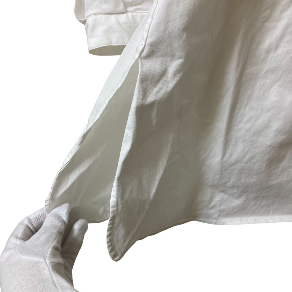 美品 Pale Jute ペールジュート ストレッチ ラウンドカラーシャツ ブラウス サイズF ホワイト レディース 古着 中古 中古】美品 Pale Jute ペールジュート ストレッチ ラウンド