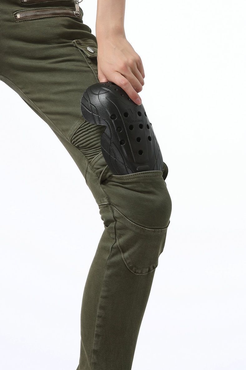 レディース用バイク用ジーンズ ライディングパンツ カジュアル 防摔 護具付き モーターサイクル グリーン|ブルー|ブラック 送料無料 FFCRYSTALESIA_COM