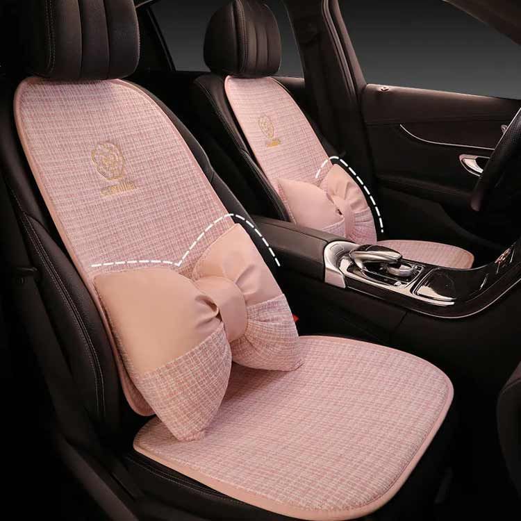 ツイード風 内装パーツ シートカバー 車 カーシートカバー かわいい 普通車 首枕 後部座席 蒸れない おしゃれ 軽自動車 汎用 兼用 腰枕付き 運転席 助手席 全席セット 内装インテリア 前席 cjfj145484