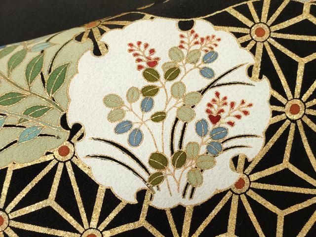 平和屋着物□豪華黒留袖 駒刺繍 花菱文 金彩 正絹 逸品 DAAR5568ud 平和