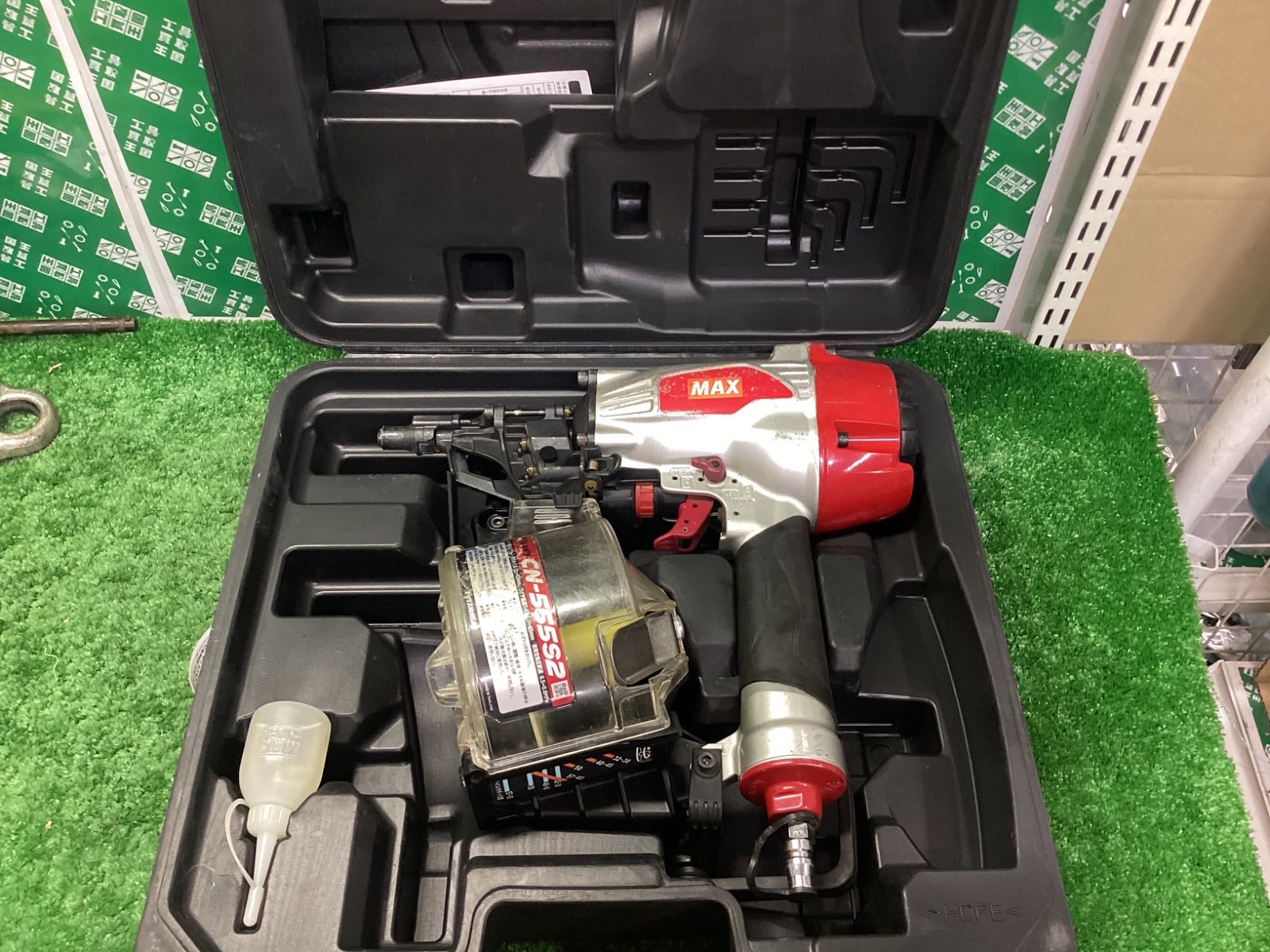 MAX マックス 65㎜常圧釘打機 コイルネイラ シルバー レッド CN-565S2 | ITWTK097ZEPU
