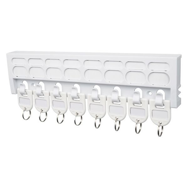 （まとめ買い）カール事務器 キーハンガー ホワイト KH-8-W 【×3セット】