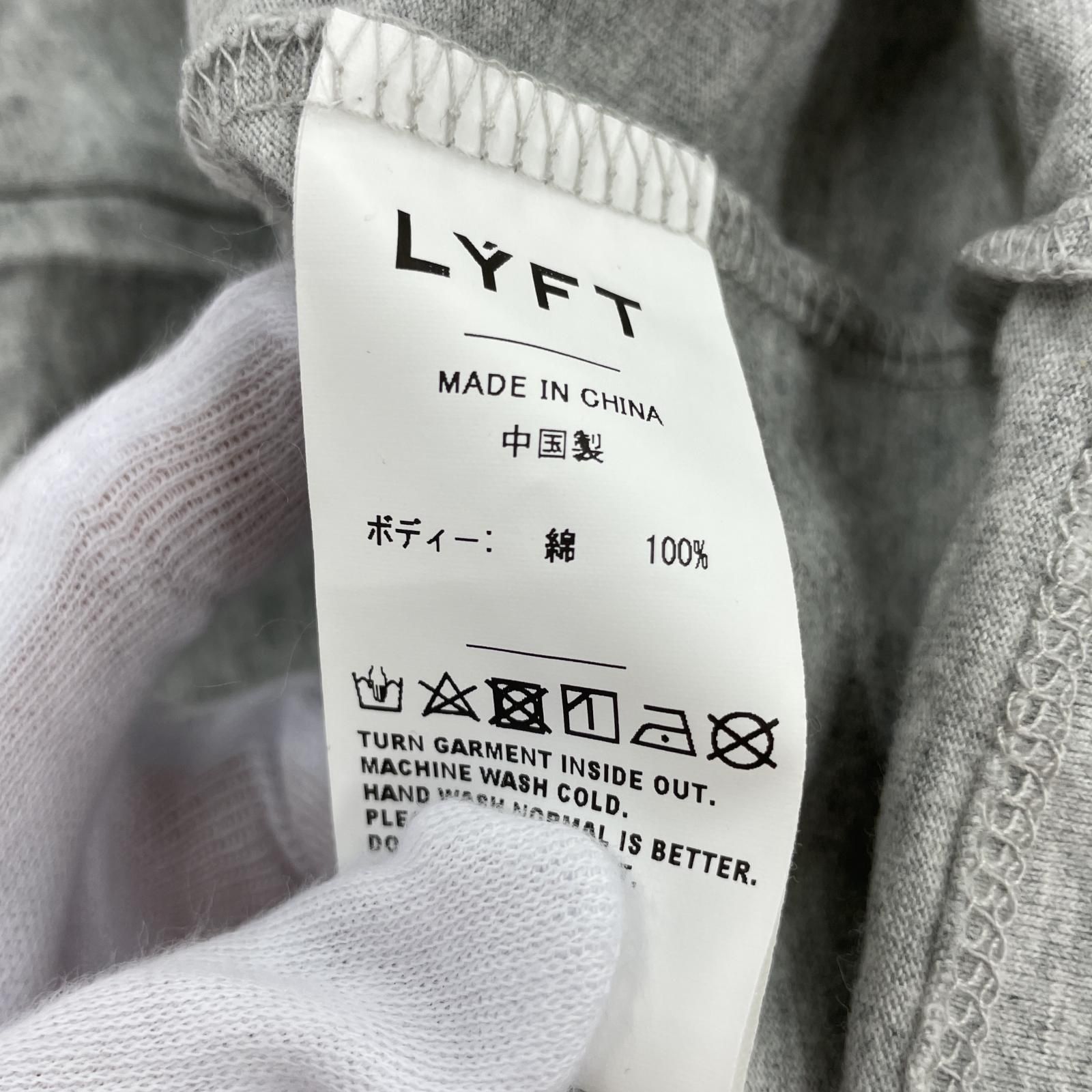 LYFTリフト ロゴ プリントカットソー sizeS/グレー メンズ