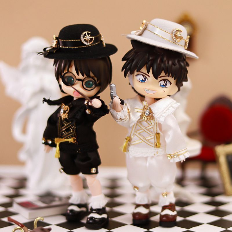 OB11 オビツ11 着せ替え 服 魔法術師服  1/12 BJDドール用  4点セット 男の子 女の子  白 黒 ねんどろいどどーる 人形 ドール 衣装